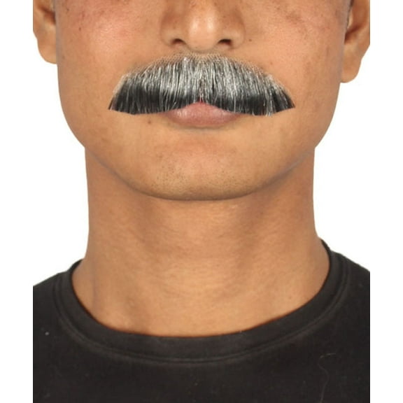 HPO Adult Men's Style Moustache Set | Mixed Black Cosplay & Halloween Facial Hair