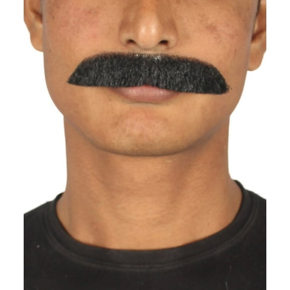 HPO Adult Men's Stylish Mustache, Black Colour, Perfect for Halloween & Cosplay, Synthetic Fiber