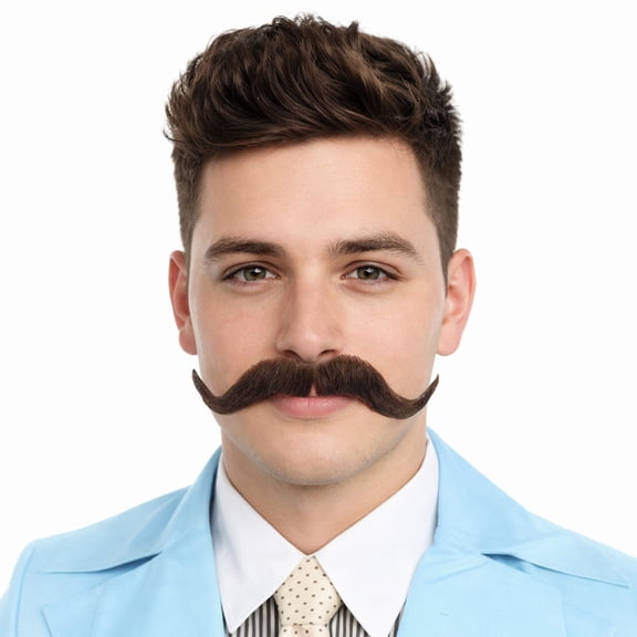 HPO Adult Men's Watson Fake Human Facial Hair Mustache