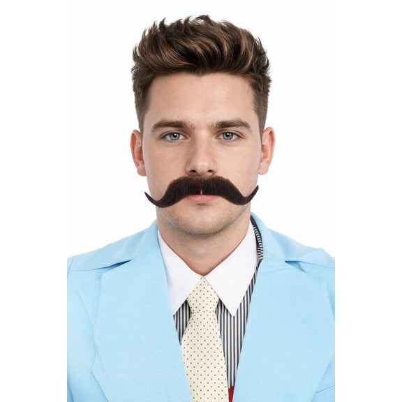 HPO Adult Men's Watson Fake Human Facial Hair Mustache