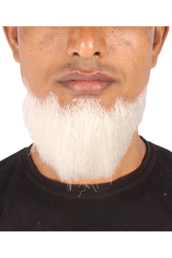 | Adult Men's White Color Halloween Synthetic Hair Beard | Facial Hair