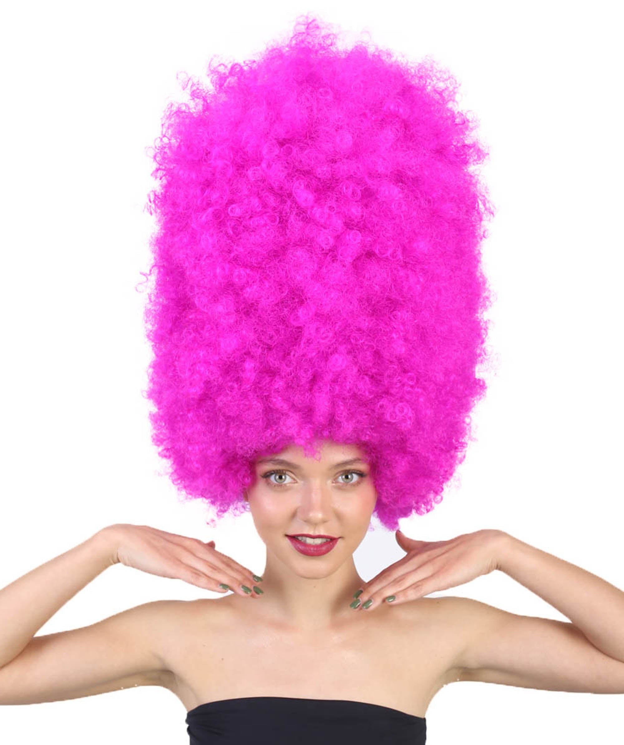HPO Adult Super Sized Halloween Neon Fuchsia Color Wig Collection, 24 ...