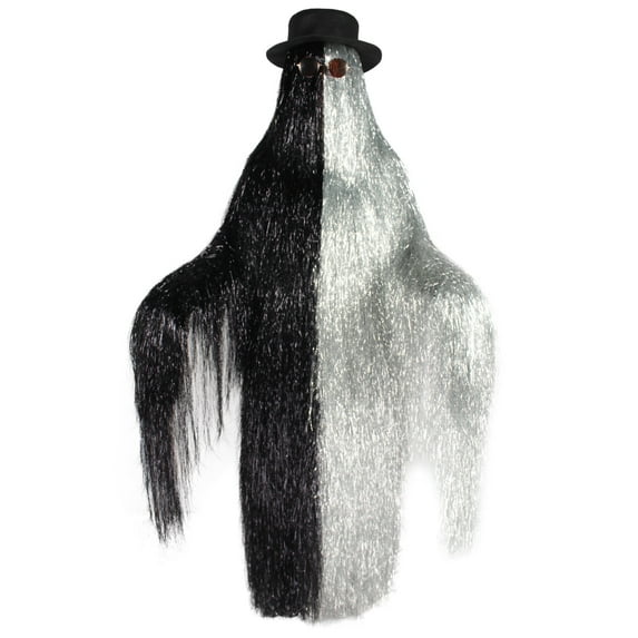 HPO Adult Unisex Dapper Creature Monster Dress Wig & Costume, Black & Silver Color Synthetic Fiber Costume