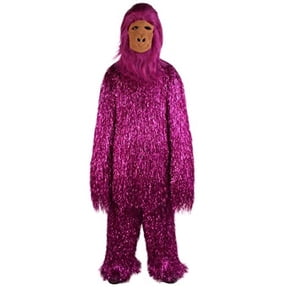 HPO| Adult Unisex Hairy Ape Mask & Tinsel Bodysuit Costume Bundle| Multiple Color Options