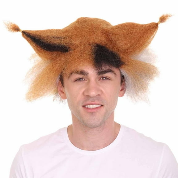 HPO Musical Cat Costume Wig – Brown & Black Short Straight Wig for Adult & Teen Cosplay, Unisex Fit