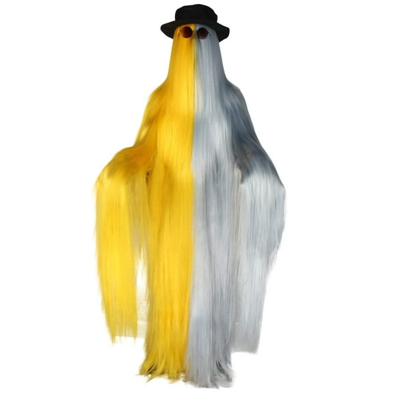 HPO Adult Unisex Premium Dapper Creature Playboy Tinsel Cosplay Costume | Multi Color Synthetic Fiber Wig