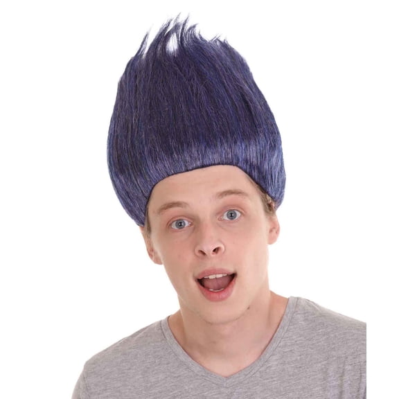 HPO Adult Unisex Spiky Troll Wig | TV/Movie Cosplay Halloween Wig | Premium Breathable Capless Cap
