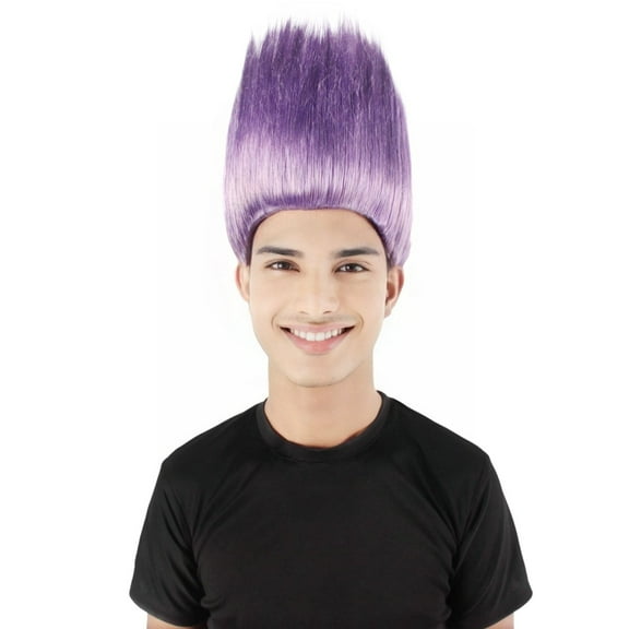 HPO Adult Unisex Straight Cosplay Halloween Troll Branch Wig, Multiple Color Options, Synthetic Soft Fiber Hair, Perfect for Cosplay Wigs for Halloween