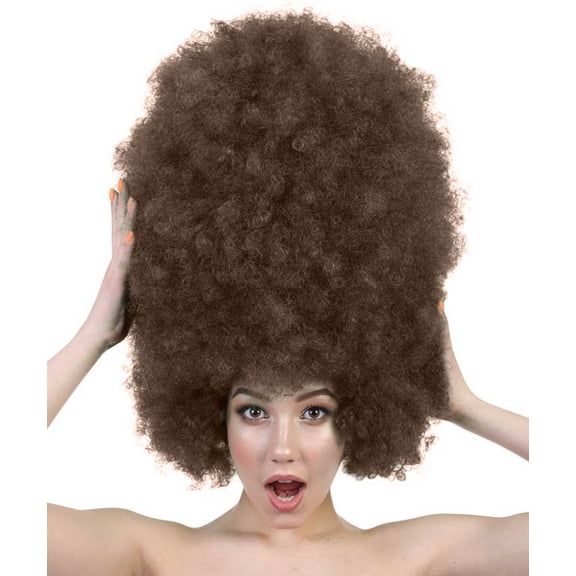 HPO Adult Unisex Super Sized Halloween Brown Color Wig Collection, 24 Multiple Color Options