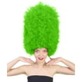 thumbnail image 1 of HPO Adult Unisex Super Sized Halloween Neon Green Color Wig Collection, 24 Multiple Color Options, 1 of 159