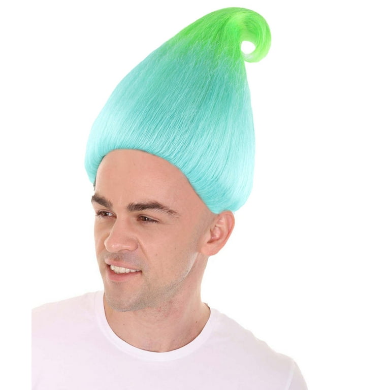 HPO Adult Unisex Troll Wigs for Soft Synthetic Fiber Halloween Wigs Multi Color