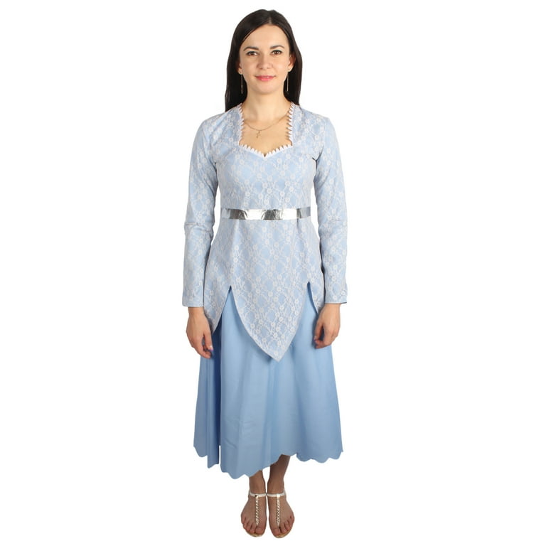 HPO Adult Women&rsquo;s Animated Movie Fairy Godmother Light Blue Gown 