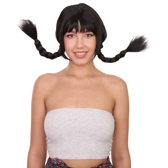 HPO Adult Women's Bavarian Wig | Braided Wig | Synthetic Fiber | Breathable Capless Cap
