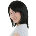 thumbnail image 1 of HPO Adult Women's Bob Style Short Wig with Side Bangs | Black Color Halloween Wig | Synthetic Fiber, 1 of 89