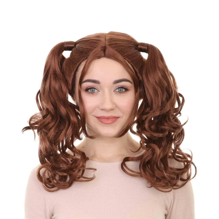 HPO Adult Women s Dolly Pigtail Wigs Collection Party Event Ready Cosplay Halloween Wigs Premium Breathable Capless Cap Walmart