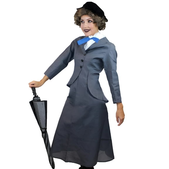 HPO | Adult Women's English Nanny Costume | Shadow Grey Cosplay Outfite Costume