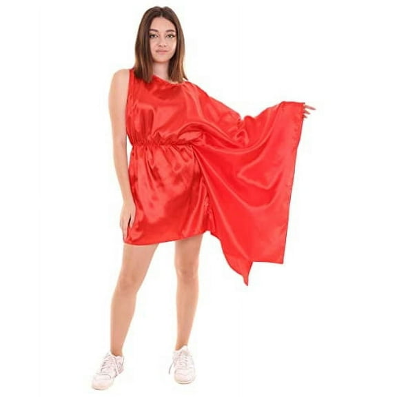 HPO| Adult Women's Flag Dress Red Sport Costume | Non-flammable Synthetic Fabric