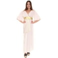 thumbnail image 1 of HPO Adult Women's Full Length Greek Goddess Costume | White Color Toga Halloween & Cosplay Outfit Costume, 1 of 7