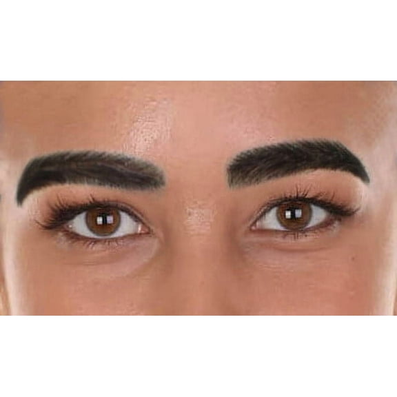 HPO Adult Women's Human Hair Eyebrows Cosplay Facial Hair | Brown cosplay eyebrows | Party Ready costumes accessories
