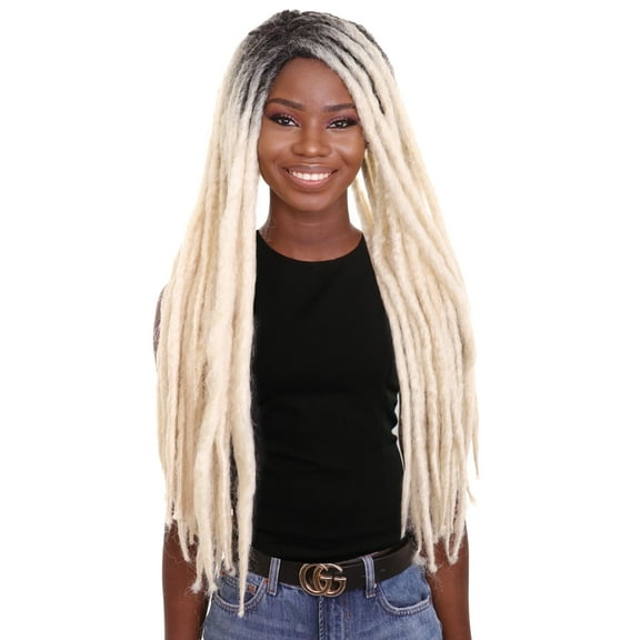 HPO Women's Long Blonde Dreadlocks Wig with DreadlockWigs Best for Halloween & Cosplay, Synthetic Fiber Hair