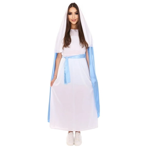 HPO Adult Women's Mother Mary Nativity Costumes for Lady - Medium