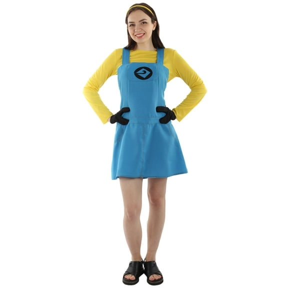 HPO Adult Women's Movie Costume, Yellow & Blue Halloween Costume, Synthetic Fabric