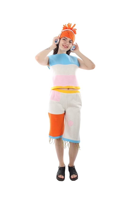 | Adult Women's Multi Color DJ Costume| Non-flammable Synthetic Fabric