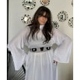 thumbnail image 1 of HPO Adult Women’s Hooded Princess Robe Costume – White Cloak Dress for Halloween & Cosplay Events, 1 of 11