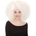 thumbnail image 1 of HPO Adult Women's White Color Small Bow Wig | Super Size Cosplay Halloween Wigs | Premium Breathable Capless Cap, 1 of 92