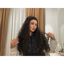 HPO Adult Womens Polynesian Princess Wig | Long Curly Wig | Premium Breathable Capless Cap, Synthetic Fiber