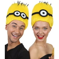 HPO Adult Yellow Trolls Wig for Cosplay Despicable Carl Party Wig, Flame-retardant Synthetic Fiber