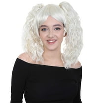 HPO Adults Womens Wig | White TV/Movie Party Ready Fancy Cosplay Halloween Wig | Premium Breathable Capless Cap