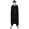 thumbnail image 1 of HPO Reversible Hooded Cape Costume for Adult Men, Black, 1 of 8