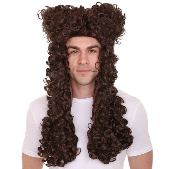HPO Costume Wigs Brown Adult Costume Wig with Adjustable