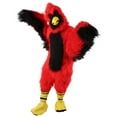 thumbnail image 1 of HPO HPO Adult Unisex Furry Red & Black Cardinal Mascot Fur Suit Costume Bundle | Multiple Size Options, 1 of 7