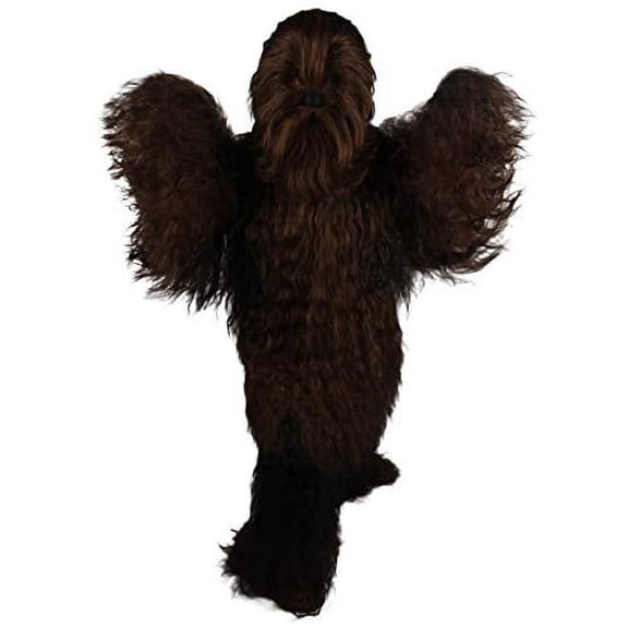 HPO Hairy Warrior Ape Yeti Costume & Mask | Adult Unisex Mountain Snowman Bigfoot Cosplay | Dark Brown Costume And Mask (Small / Medium)