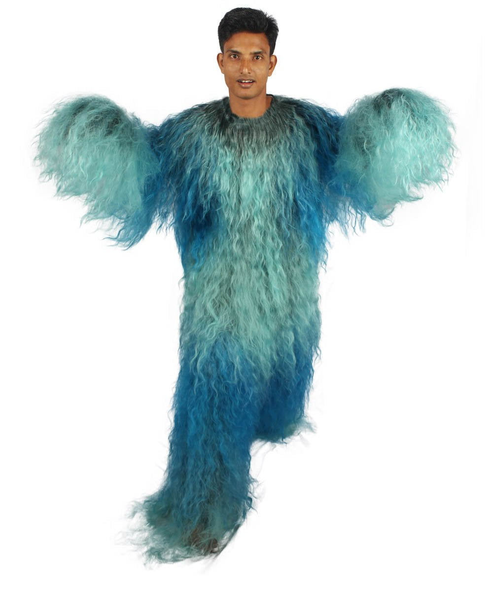 Unisex Hairy Warrior Mountain Bigfoot Yeti Costume, Ape Military Leader  Costume