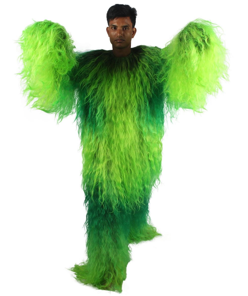 HPO Long Hairy Yeti Costume Adult Unisex Mountain Snowman Bigfoot Cosplay Halloween Costume