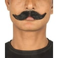 thumbnail image 1 of HPO Men's Handlebar Style Mustache Set Black Cosplay Facial Hair, 1 of 3