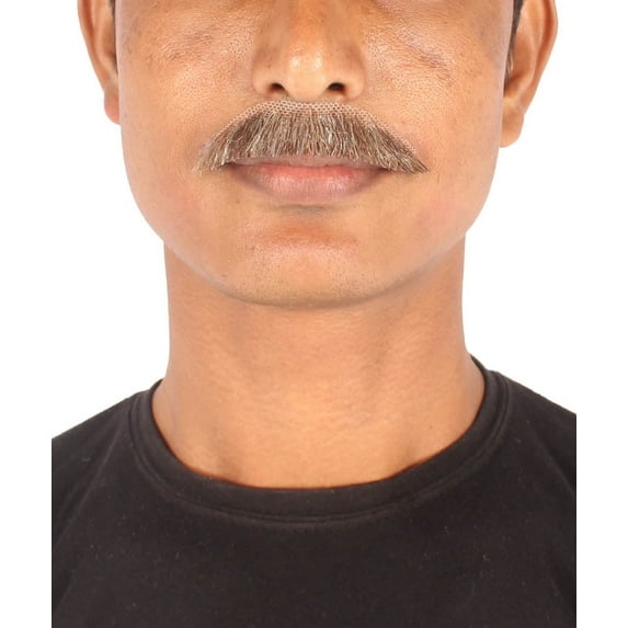 HPO Adult Men’s Brown Fake Mustache – Synthetic Fiber Facial Hair for Cosplay & Halloween Outfits