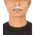 thumbnail image 1 of HPO Men's Human Brown Facial Hair Mustache | Multiple Color Options, 1 of 15