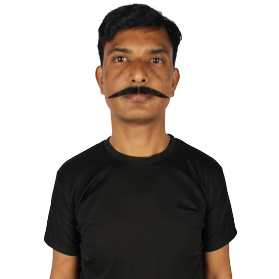 HPO Adult Men's Human Hair Mustache Cosplay & Halloween Facial Hair