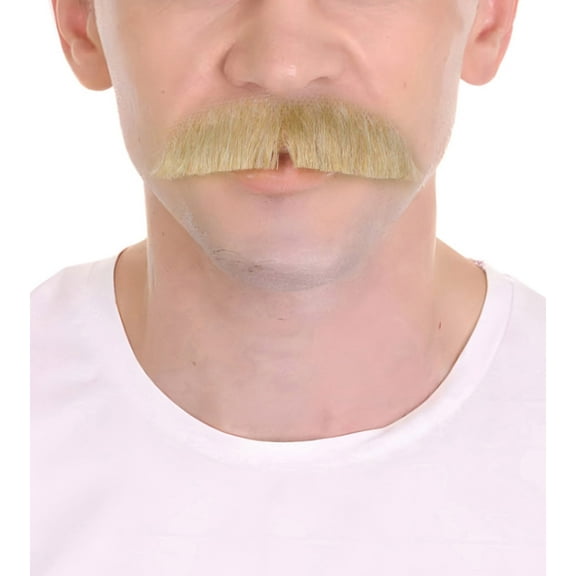 HPO Men's Human Hair Mustache Cosplay Facial Hair