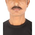 thumbnail image 1 of HPO Men’s Realistic Brown Fake Mustache – Human Hair Costume Facial Piece, Color Variants Available, 1 of 15