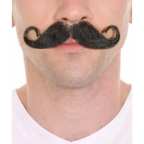 HPO Men's Relief Pitcher Rollie Mustache Set Black Cosplay Facial Hair
