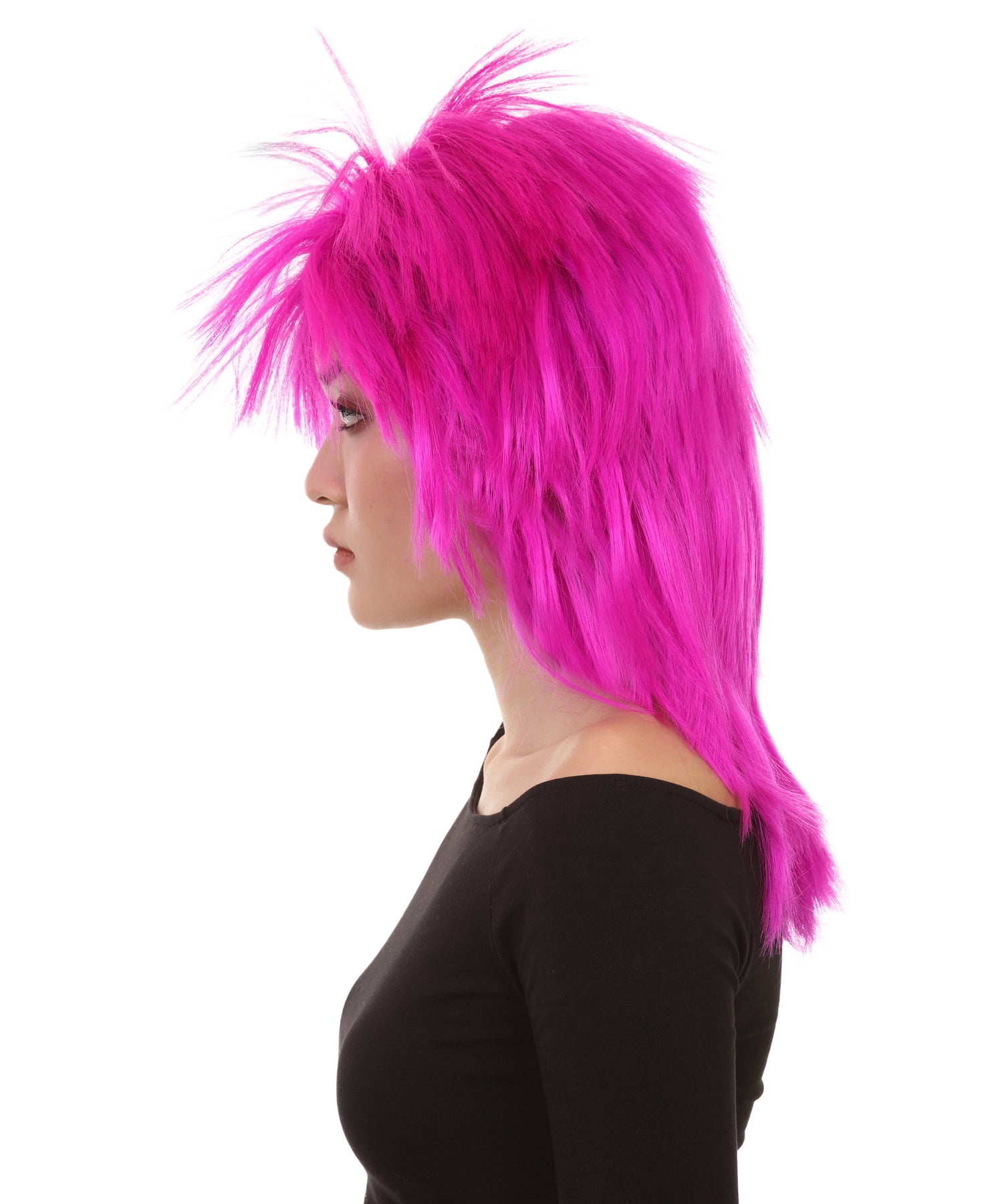 Punk Rocker Mullet HPO Unisex 80's Punk Rocker Mullet Wig โ Premium Breathable Capless Cap ...