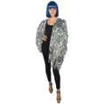 thumbnail image 1 of HPO | Unisex Thick Tinsel Carnival Jacket with Loose Fit | Silver Color Options Synthetic Fiber, 1 of 7