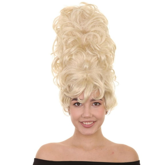 HPO Women's Premium Beehive Wigs | Vintage Style in Blonde Colors - Flame-Retardant Synthetic Fiber Wig