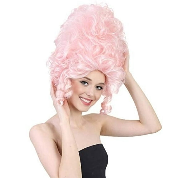 HPO Womens Rococo French Revolution Wig Queen Character Cosplay & Halloween Costume, Breathable Capless Synthetic Fiber Wig