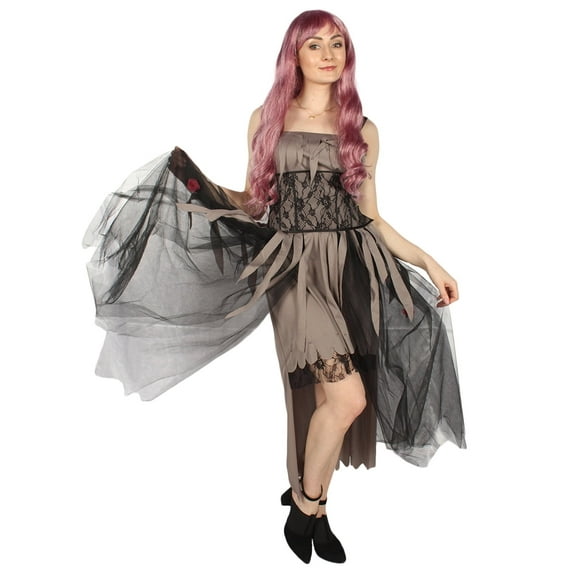 HPO Zombie Gothic Costume for Adult Women, Multi Color Cosplay Costume